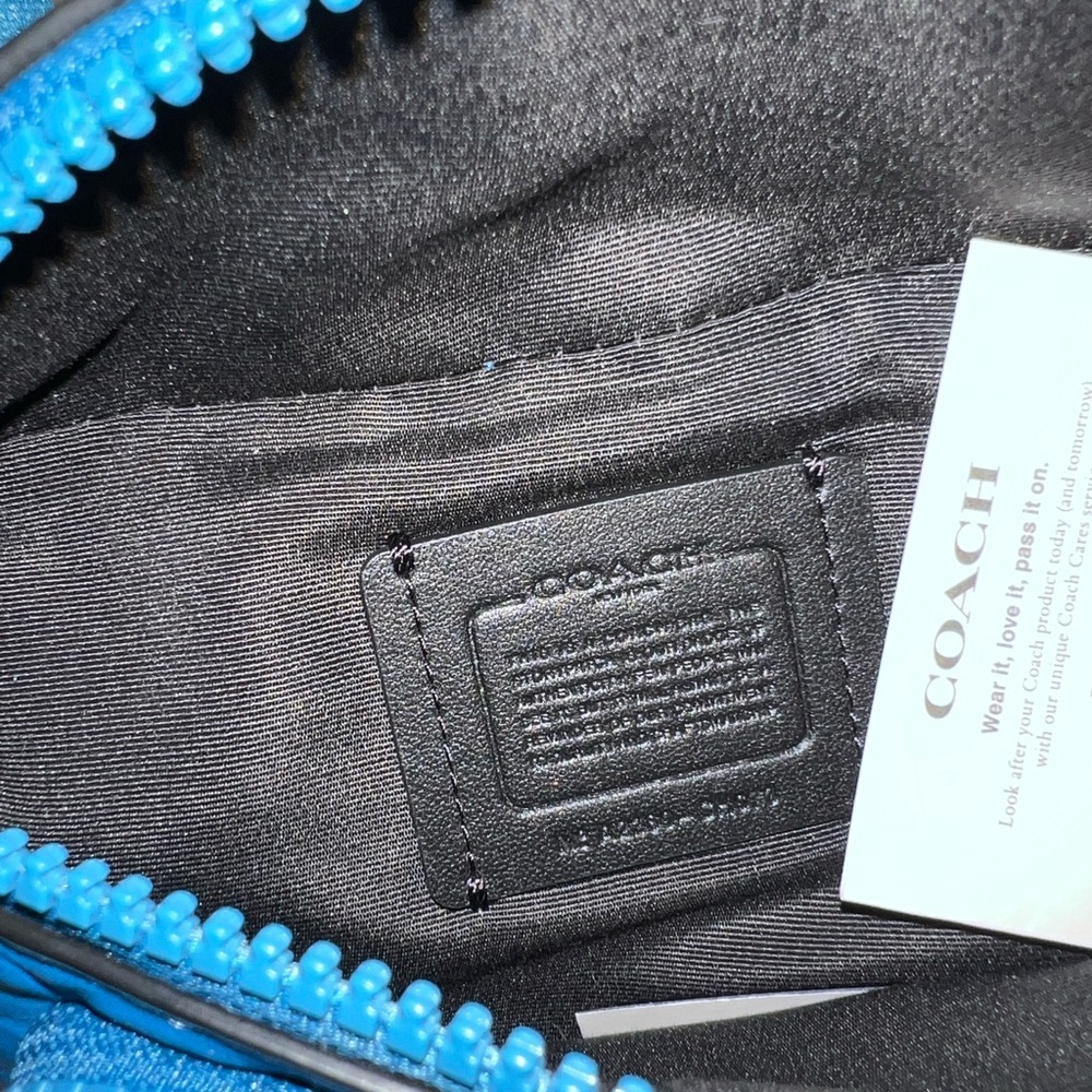 Coach Blue Belt Bag with Sleek Crescent Design - Picture 11 of 13